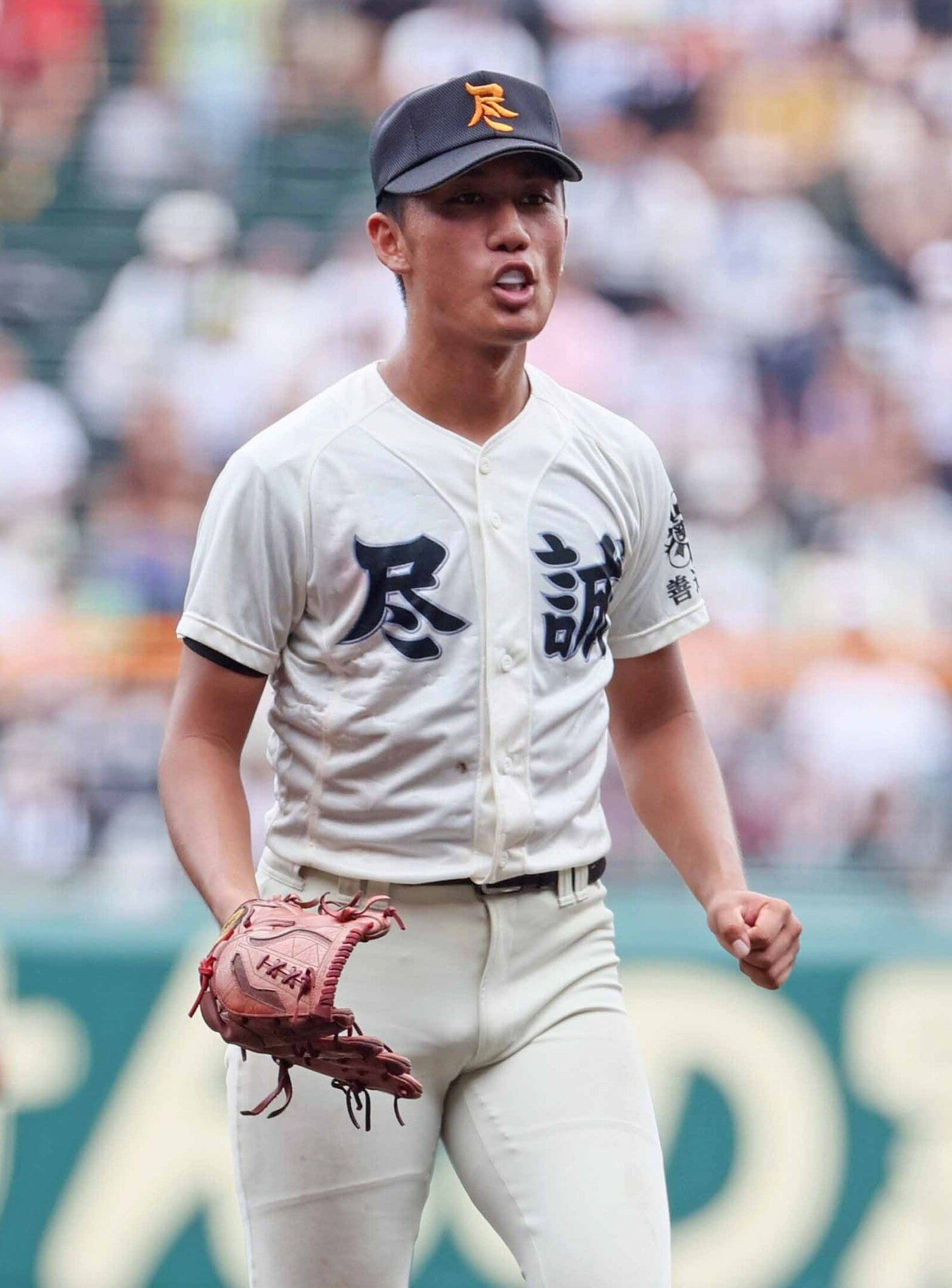 チームのエースでもある広瀬。投手のキャプテンは珍しくもある　©JIJI PRESS