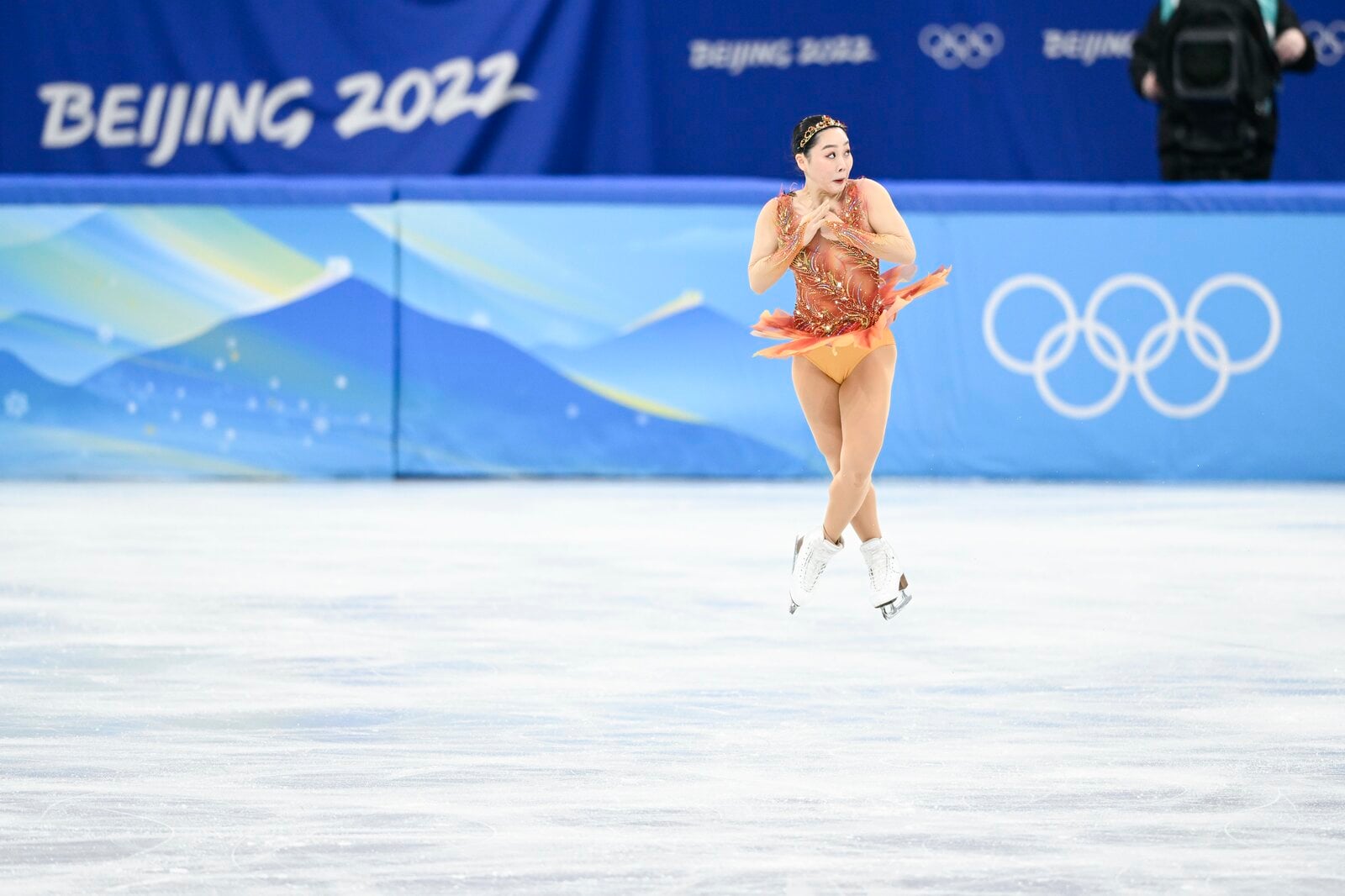 北京五輪のFSでトリプルアクセルを成功。五輪でSP、FSともに成功させたのは浅田真央以来２人目の偉業　©Asami Enomoto/JMPA