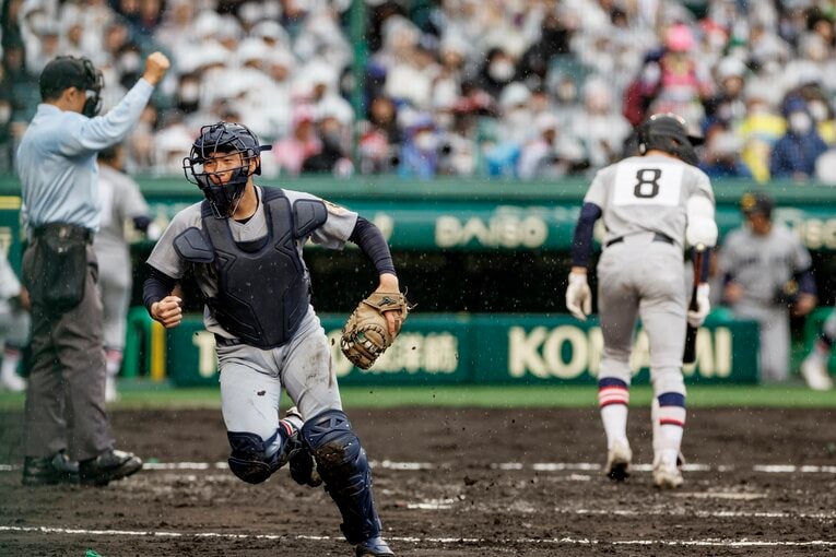 超強力な投手陣の女房役を務める捕手の尾形樹人　©Kiichi Matsumoto