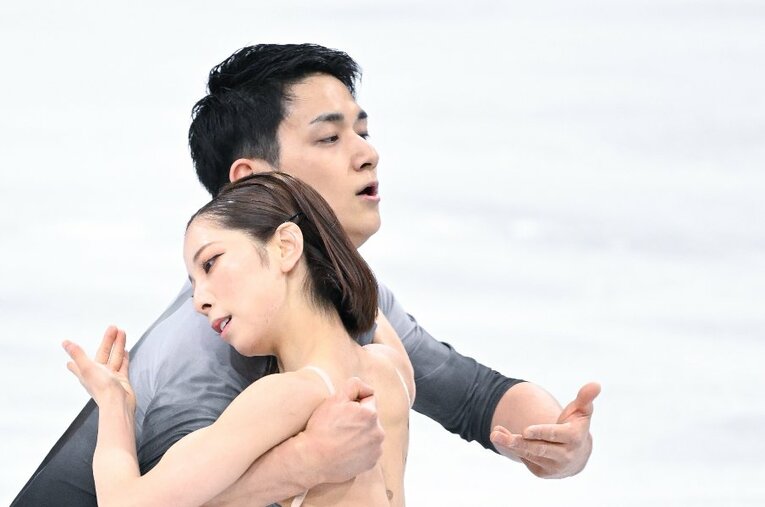 感動的な演技を見せた「りくりゅう」ペア ／ photograph by Asami Enomoto / JMPA