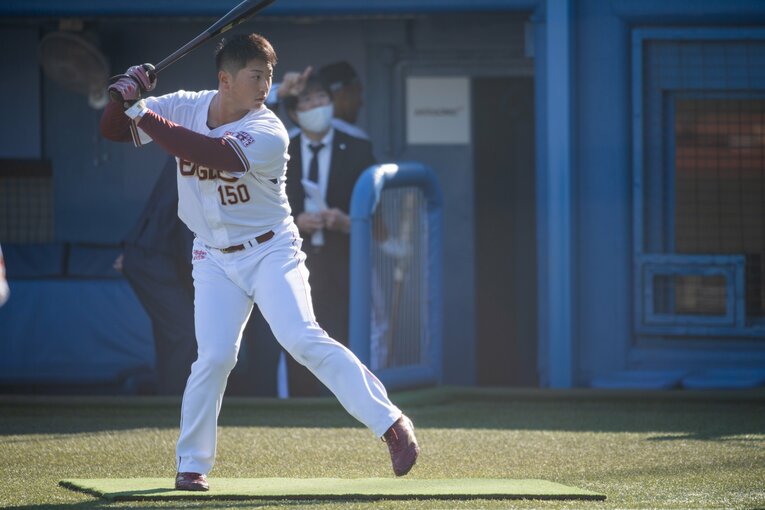 楽天の育成選手だった田中耀飛（登録名・耀飛、24歳・180cm96kg・右投右打）　©Nanae Suzuki