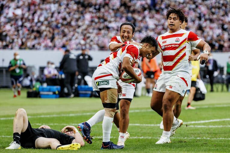 山沢拓也のトライの瞬間（4/4）©︎Kiichi Matsumoto