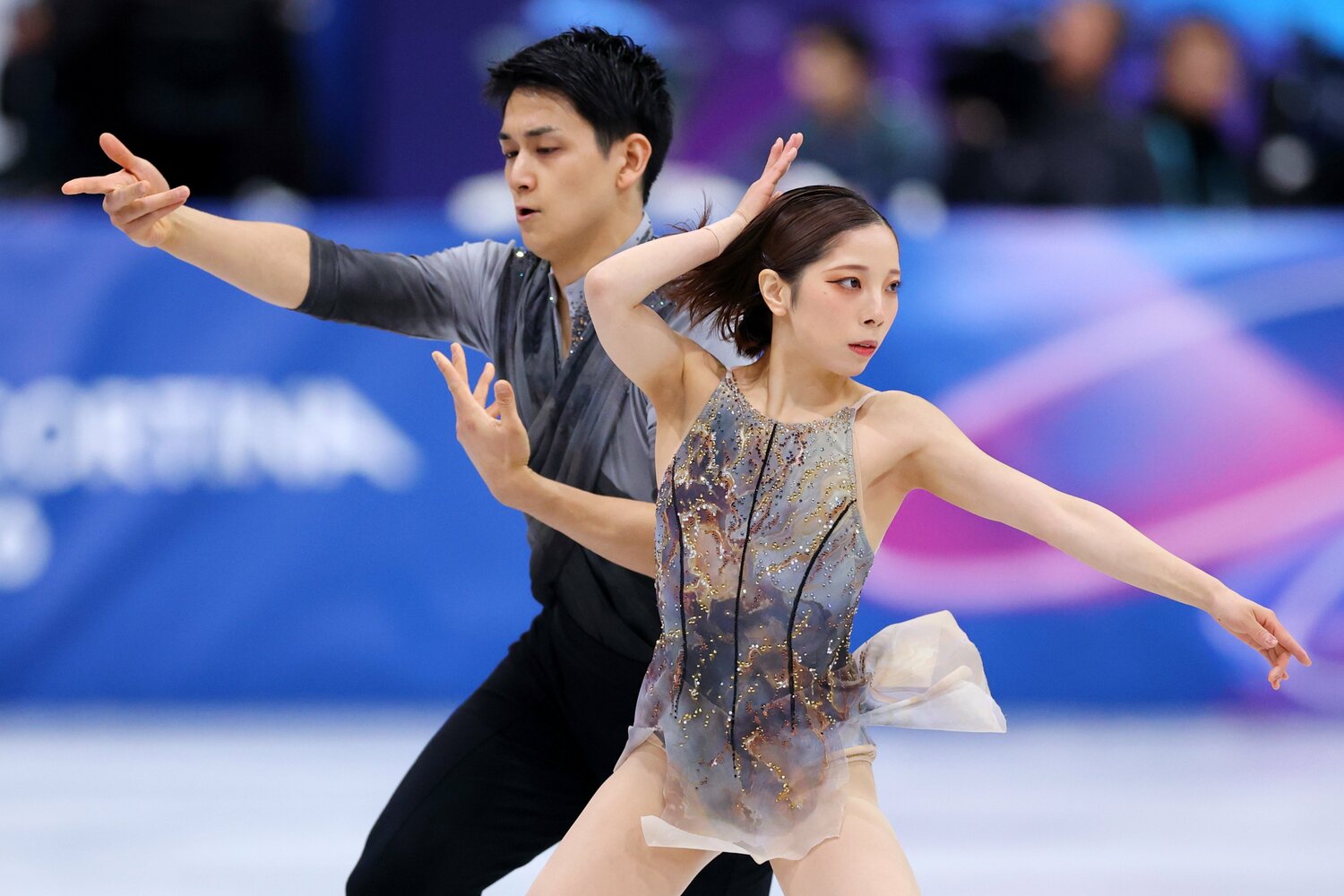 世界歴代最高点をマークしたミラノ五輪フリーの演技　©AFLO