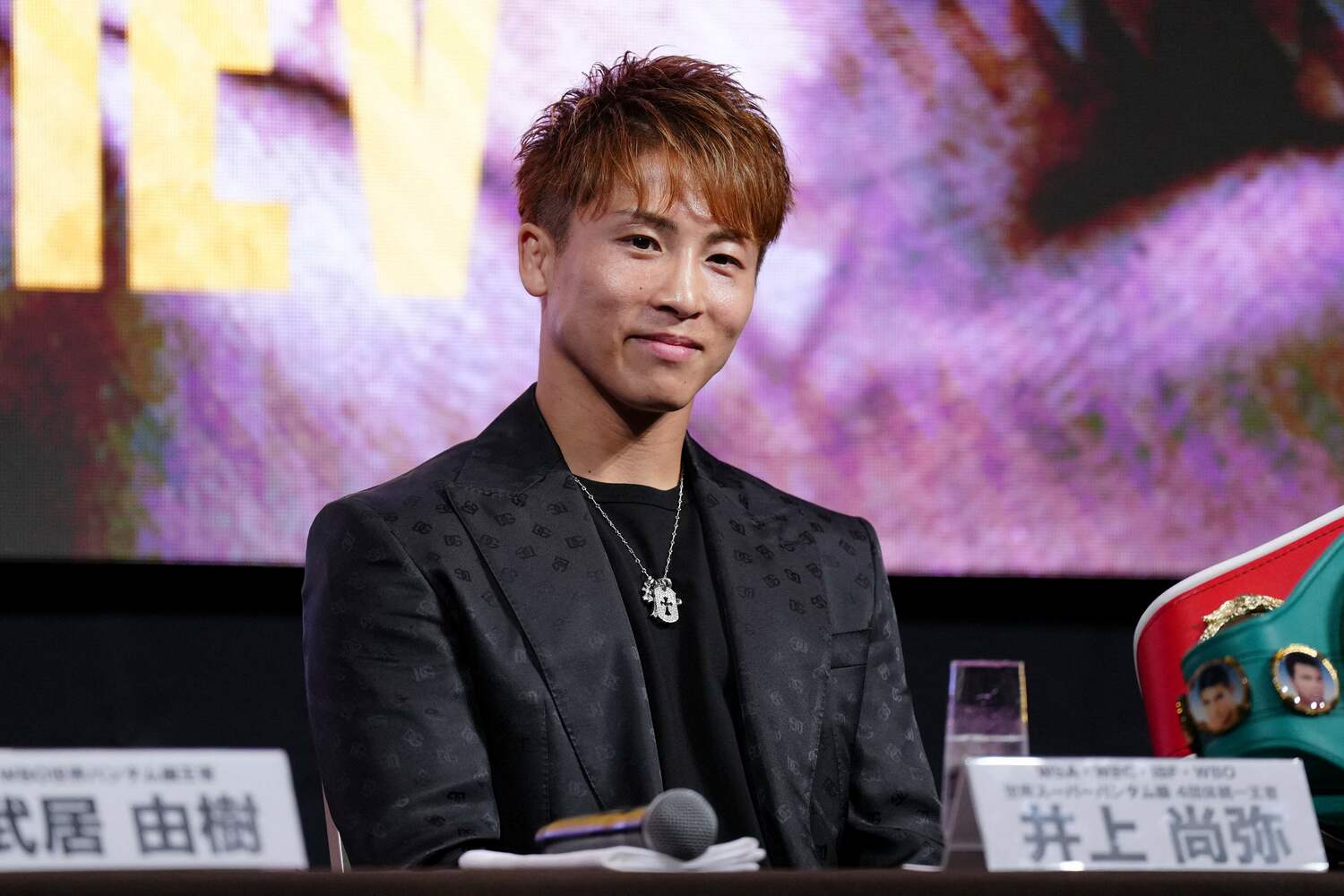 今年7月の会見で意気込みを語った井上尚弥　©︎AFP/AFLO