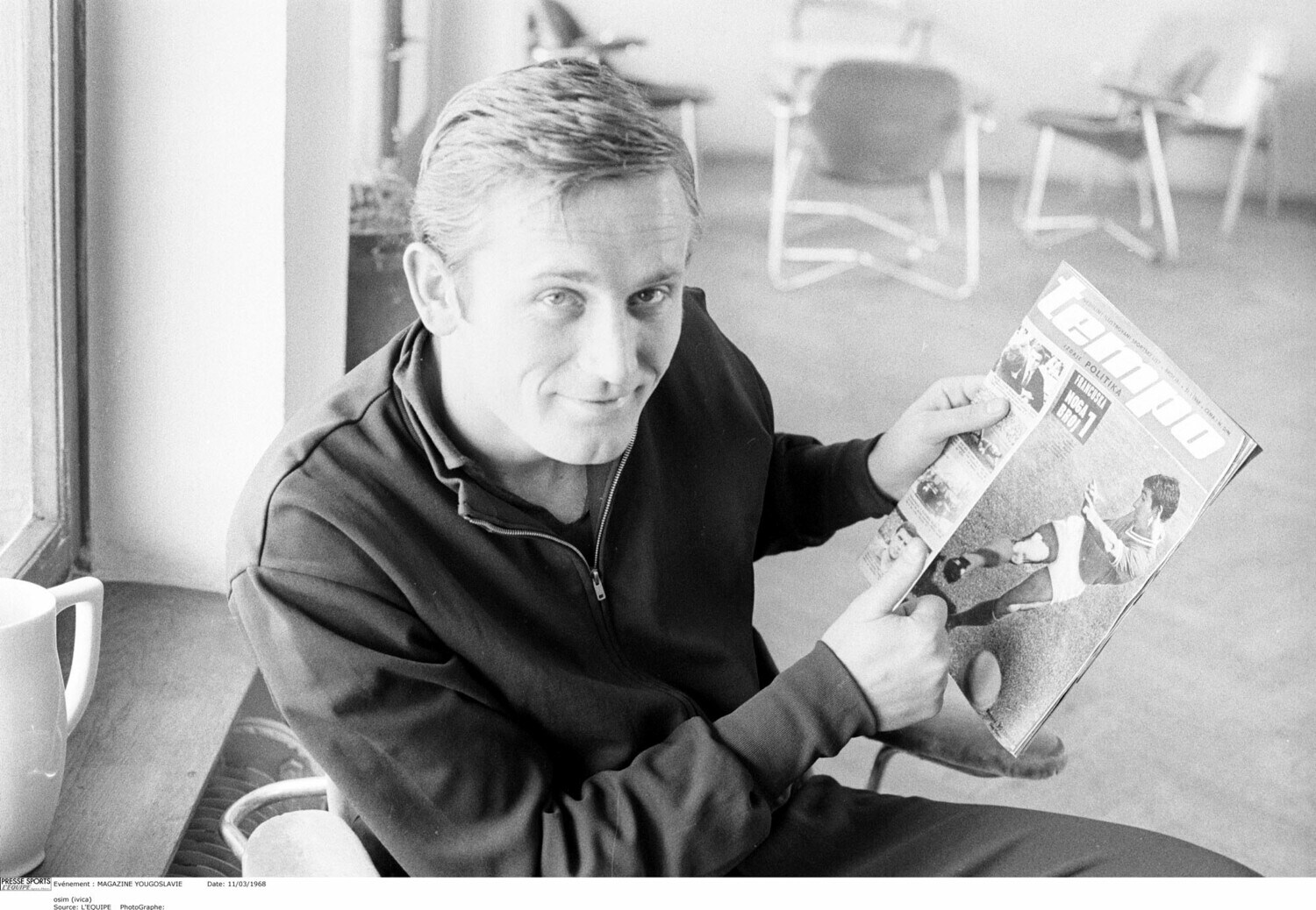 1968年、26歳のオシム　©L'EQUIPE/AFLO
