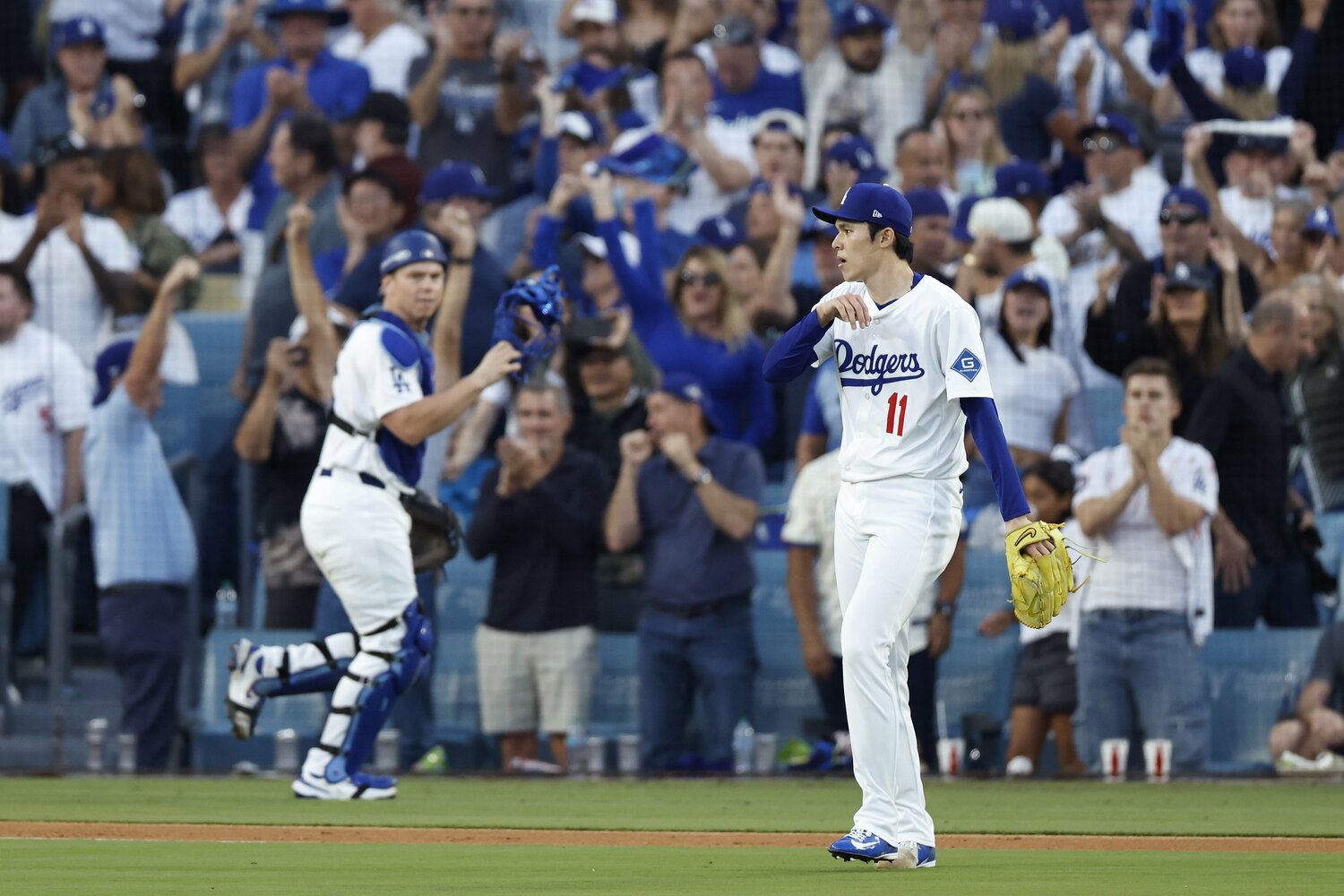 佐々木はフィリーズとの第4戦で3回パーフェクトの好救援を見せた　©Getty Images