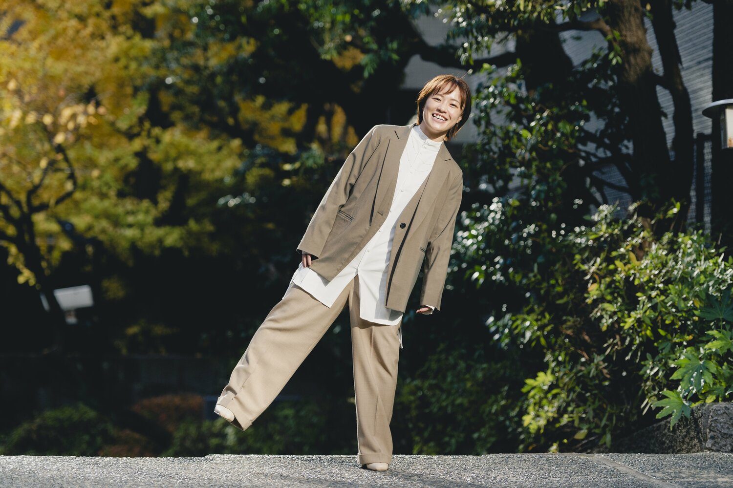 元レスリング金メダリストの登坂絵莉さん。育児に奮闘する一方で、さまざまな活動をしている ©︎Wataru Sato