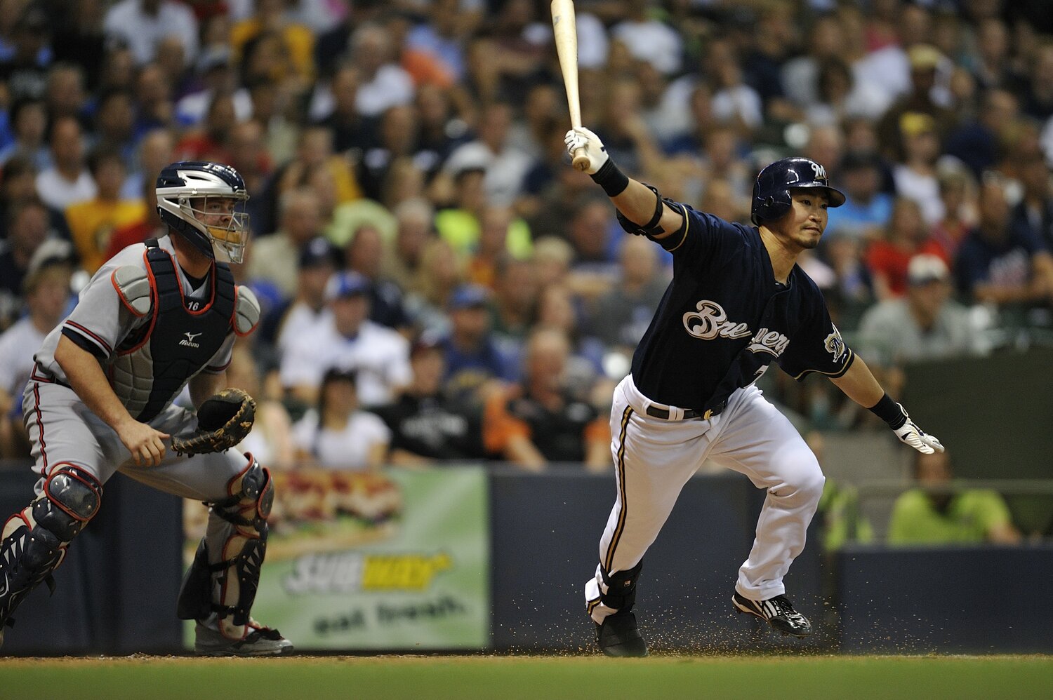 メジャー1年目のブルワーズでは、打率.288、出塁率.355、30盗塁を記録し、新人王の投票でも5位にランクされた　©︎Takuya Sugiyama