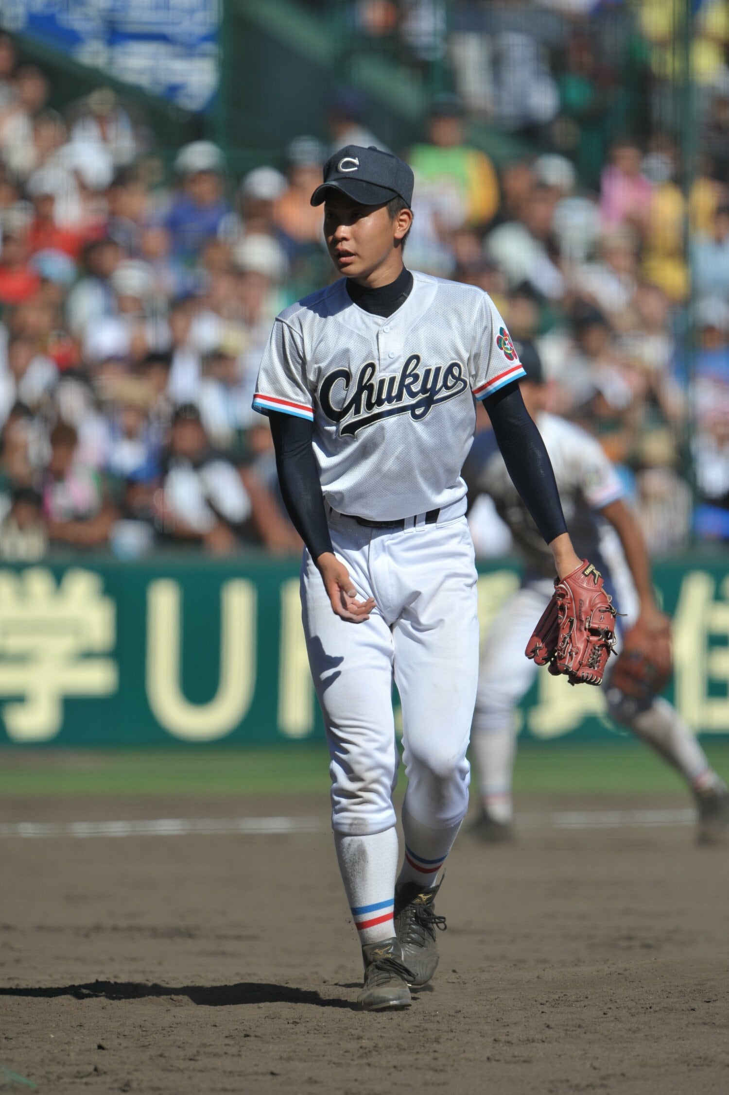 9回、再びマウンドに上がった中京大中京の堂林翔太　©Hideki Sugiyama
