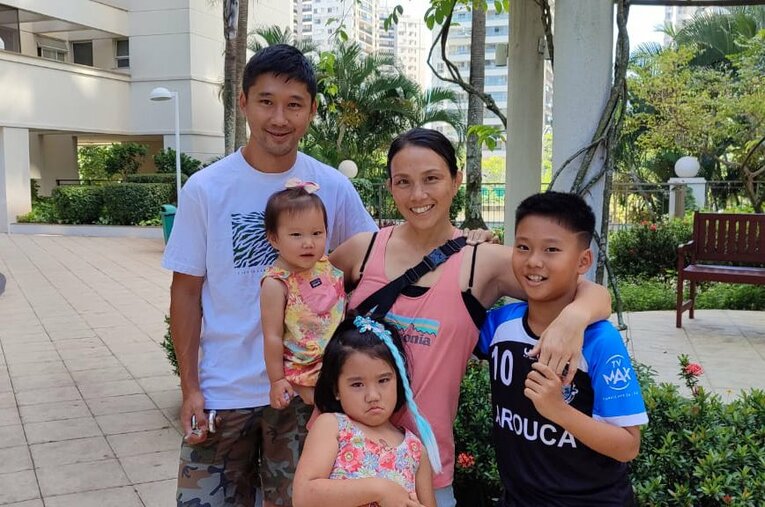 勢ぞろいした藤井さん一家　©Hiroaki Sawada