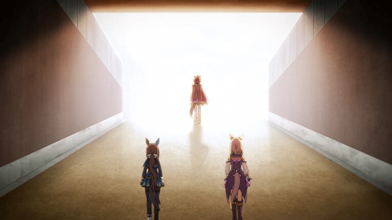 クラシックを先んじて制したテイエムオペラオー。第2話は4月23日(日)21時頃に公開される　©Cygames, Inc.