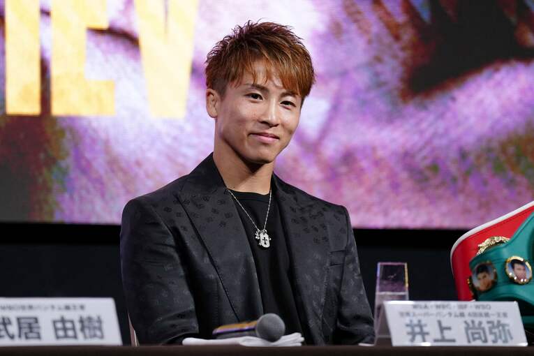 今年7月の会見で意気込みを語った井上尚弥　©︎AFP/AFLO