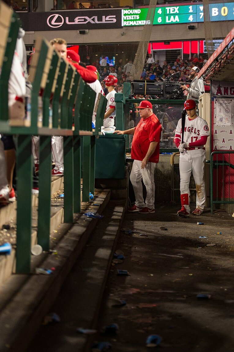 【未公開ショット多数！エンゼルス時代の秘蔵愛されショット】2018年の初々しい大谷（当時24歳） ／ photograph by Nanae Suzuki
