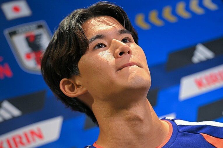 ブラジル戦翌日の後藤啓介。21歳のFWが初のW杯で見せた振る舞いとは ／ photograph by Takuya Kaneko/JMPA
