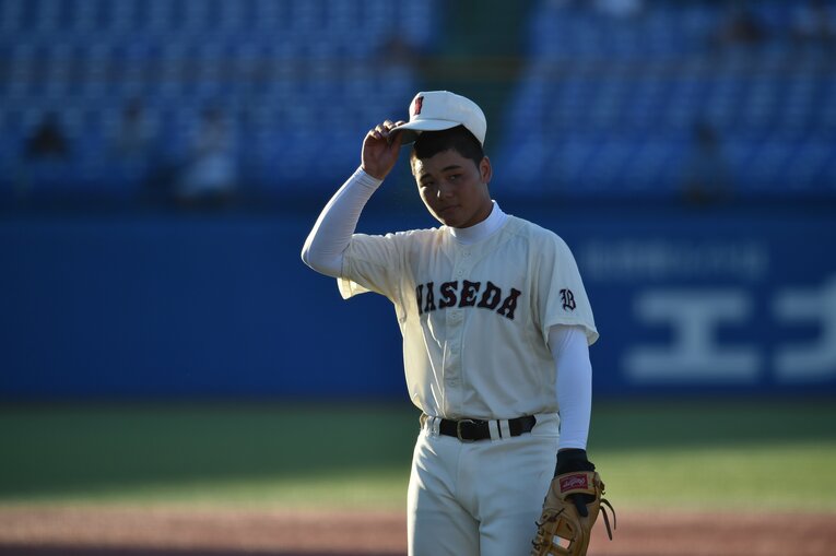 当時１年生の清宮。2015年夏の高校野球・西東京都大会準々決勝　早稲田実業×八王子で　©︎Hideki Sugiyama　