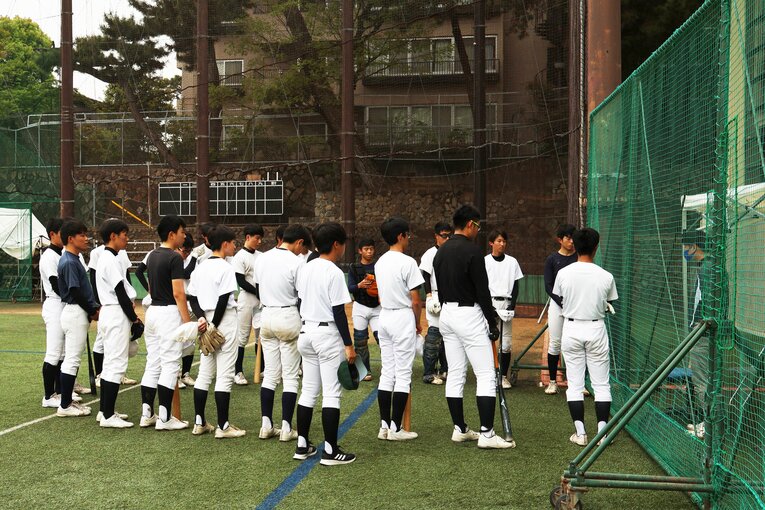 灘高校野球部の練習風景　©️Fumi Sawai