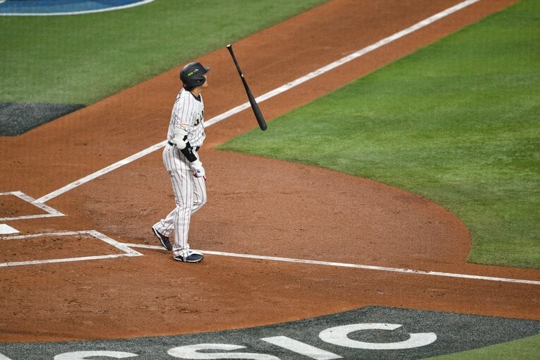 1回ウラ、大谷翔平の先頭打者ホームラン　©Nanae Suzuki