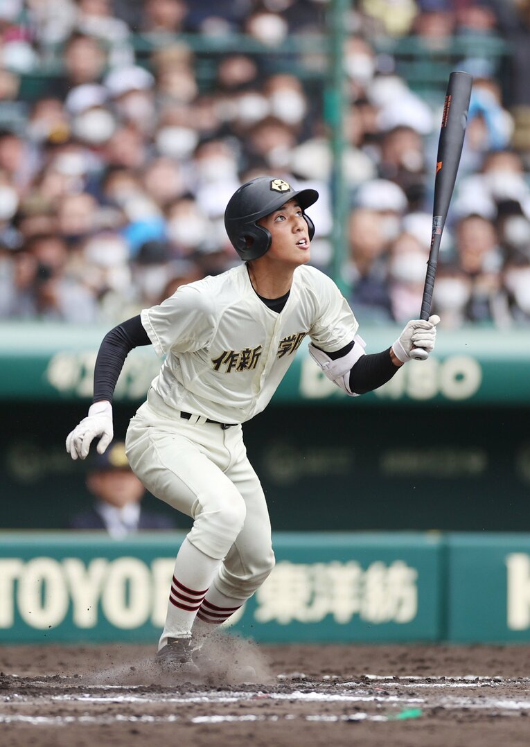 作新学院の草野晃伸 ©JIJI PRESS