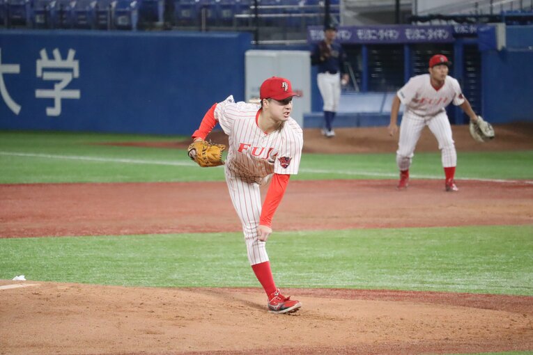 広島から2位指名を受けた佐藤柳之介　©Genki Taguchi