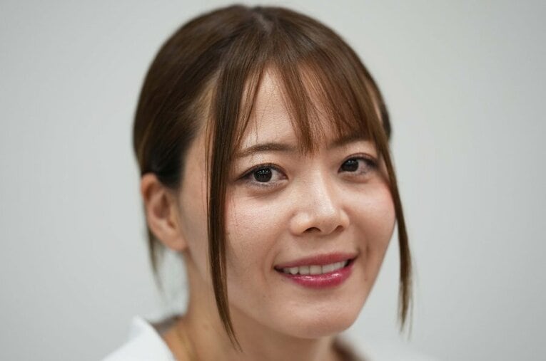 10月24日、両国国技館大会での3WAYマッチで三冠王者を狙う岩谷麻優。現在の思いを本音で語った ／ photograph by Essei Hara