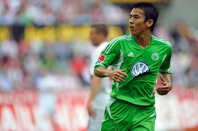 ヴォルフスブルク時代の長谷部 ／ photograph by Takuya Sugiyama