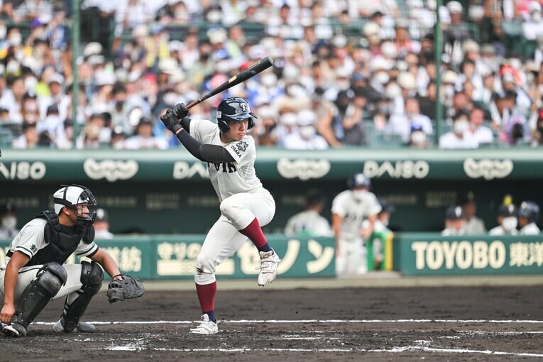 大阪桐蔭・海老根は快速の外野手だ　©Nanae Suzuki