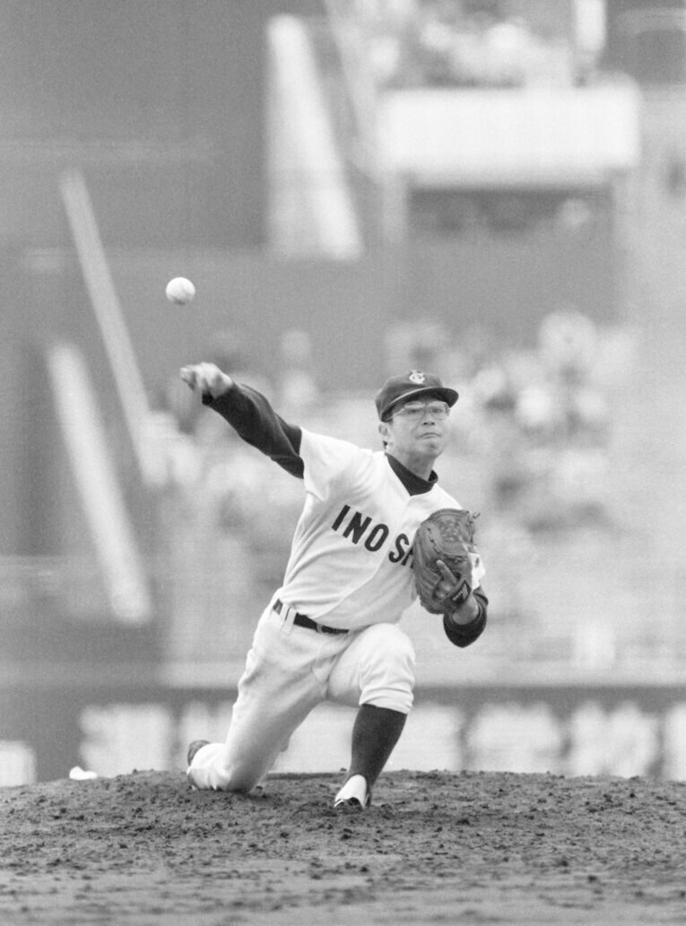 伊野商の渡辺智男　©︎JIJI PRESS