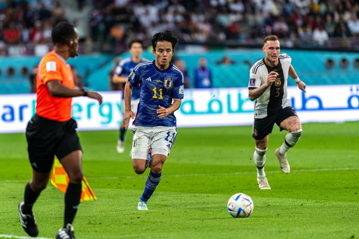 カタールW杯の久保。リーグ再開後、ラ・レアルのファンの心をさらにつかんでいる ©Takuya Sugiyama/JMPA