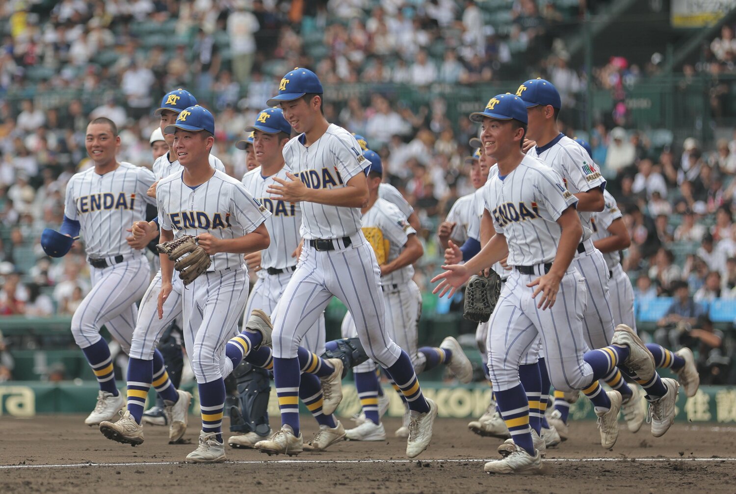 3年連続となった甲子園で危なげなく初戦を突破した健大高崎 ©Sankei Shimbun