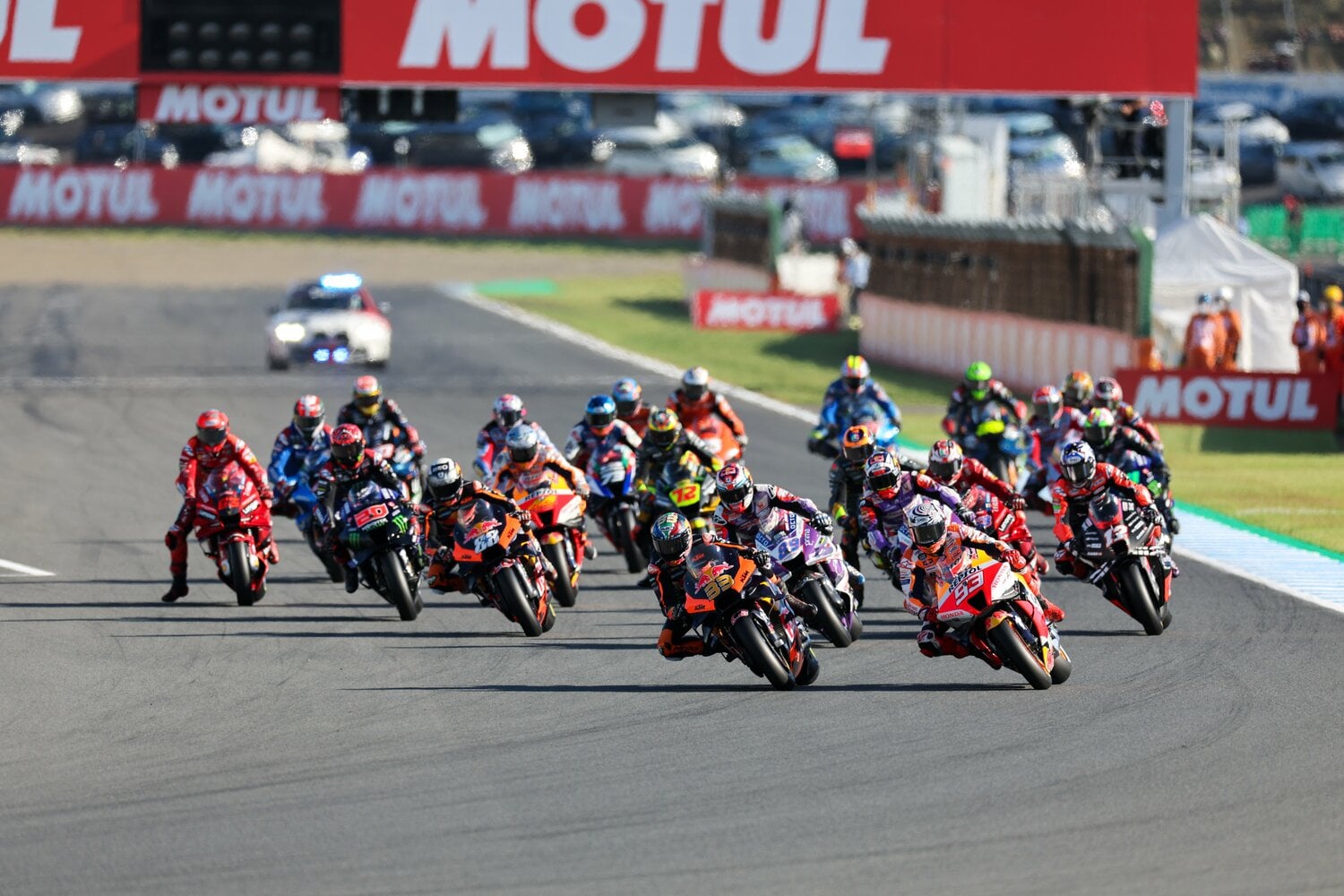 3年ぶりに開催された日本GPで、マルケスは予選最速ラップを刻み、ポールポジションからスタートした　©Satoshi Endo