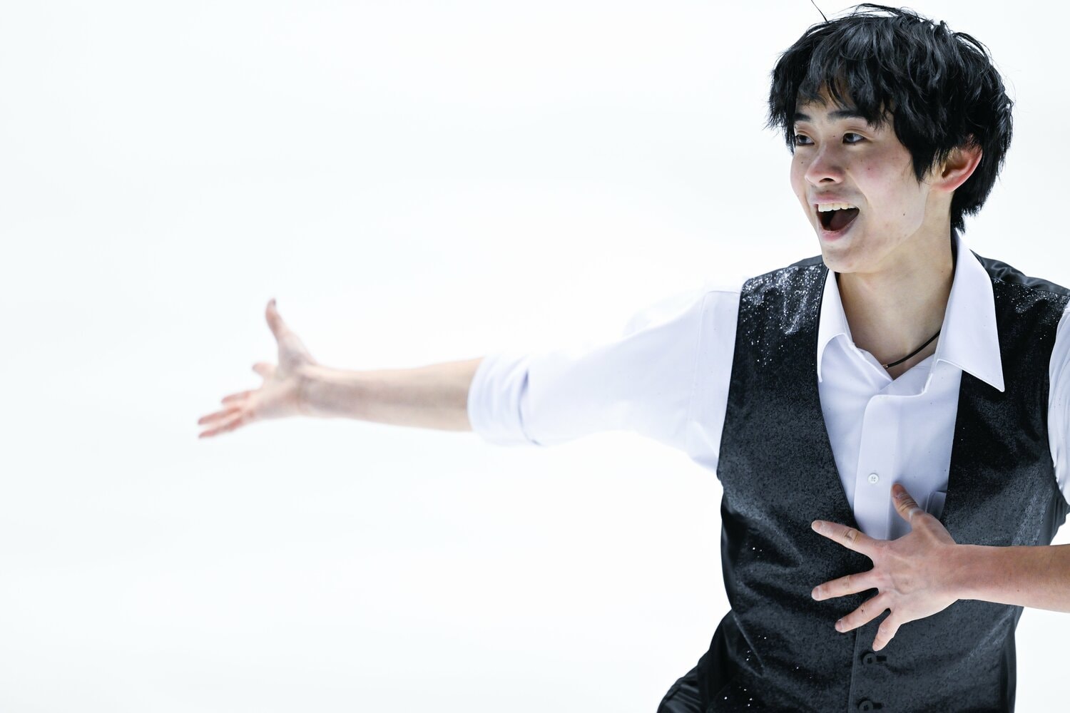 全日本選手権ショートで2位につけた島田高志郎　©︎Asami Enomoto