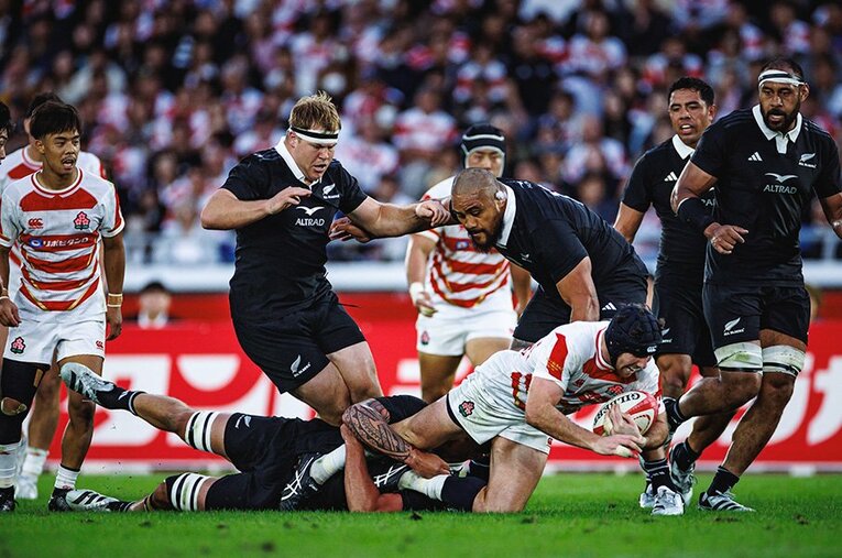 昨年10月26日に横浜・日産スタジアムで開催された「リポビタンDチャレンジカップ2024」日本代表vs.ニュージーランド代表（オールブラックス） ／ photograph by Kiichi Matsumoto