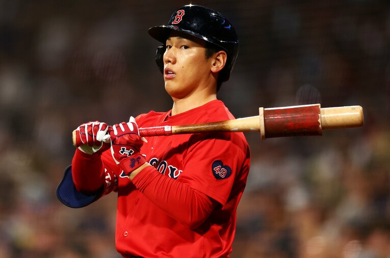 故障も重なり、昨季を下回る成績に終わったレッドソックス吉田正尚（31歳） ／ photograph by Getty Images