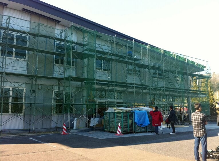 ベガルタのクラブハウスも半壊の被害に遭った©JIJI PRESS