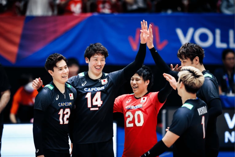 ネーションズリーグ フランス戦　©︎FIVB
