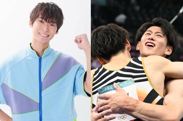 人気番組『おかあさんといっしょ』の“誠お兄さん”こと福尾誠さん（左）。実は今回のメダリストたちのコーチも務めた体操選手だった過去を持つ ／ photograph by (L)事務所提供、(R)Naoya Sanuki/JMPA