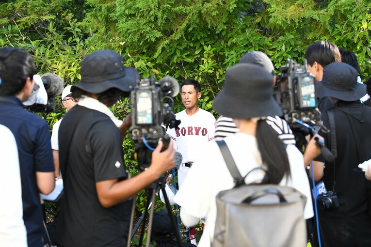 記者が抗議も…実際の試合後取材の様子　©Kota Inoue