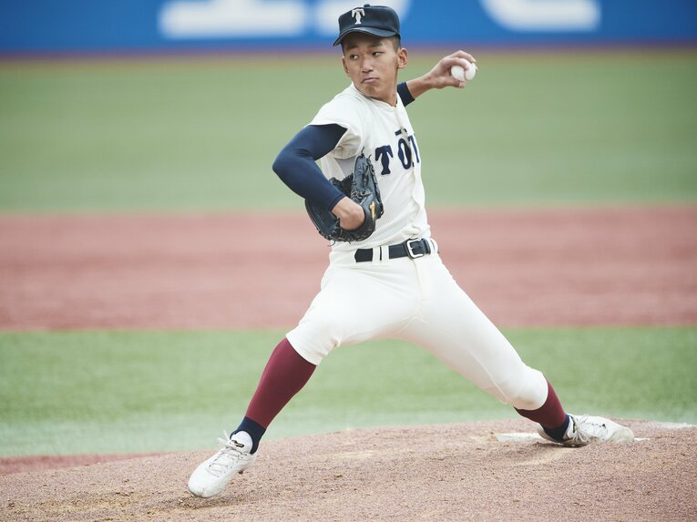 同じくドラフト上位候補に挙げられる大阪桐蔭・前田悠伍　©Yuki Suenaga