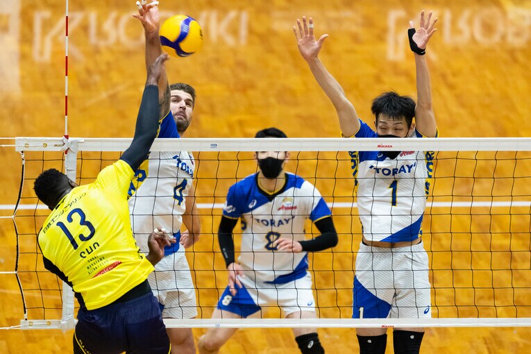 昨シーズン限りで現役を引退した東レアローズ・富松崇彰（当時37歳）©︎TORAY ARROWS