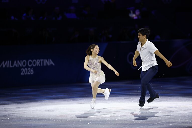 【りくりゅうペア仲良し写真】21日のエキシビションの様子（写真は右に続きます）　©Sunao Noto/JMPA