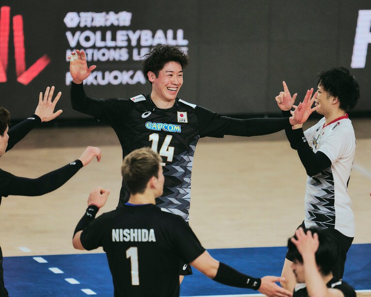 石川祐希（VNLスロベニア戦）©︎Yuki Suenaga