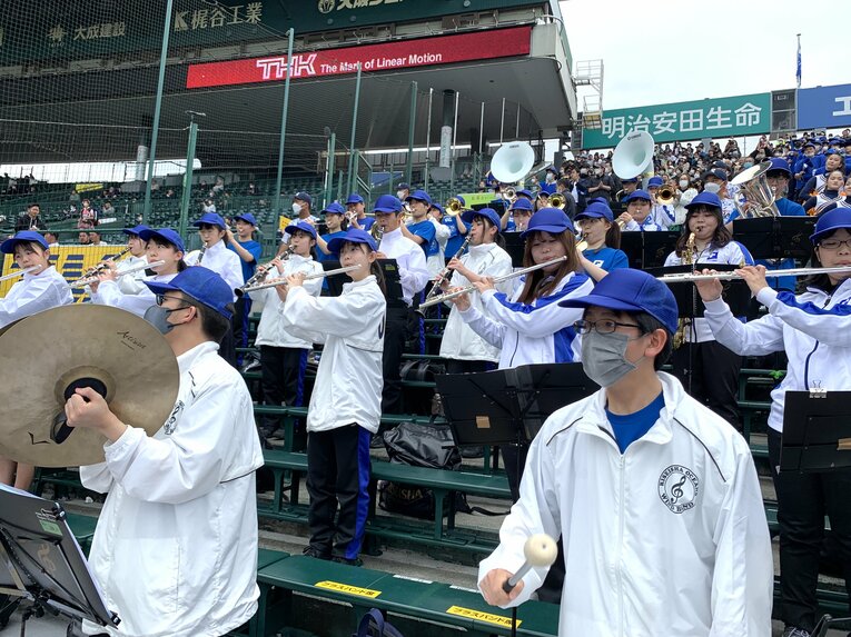 履正社はほかに台湾の人気チア、峮峮（チュンチュン）のテーマ曲も！　©Yukiko Umetsu