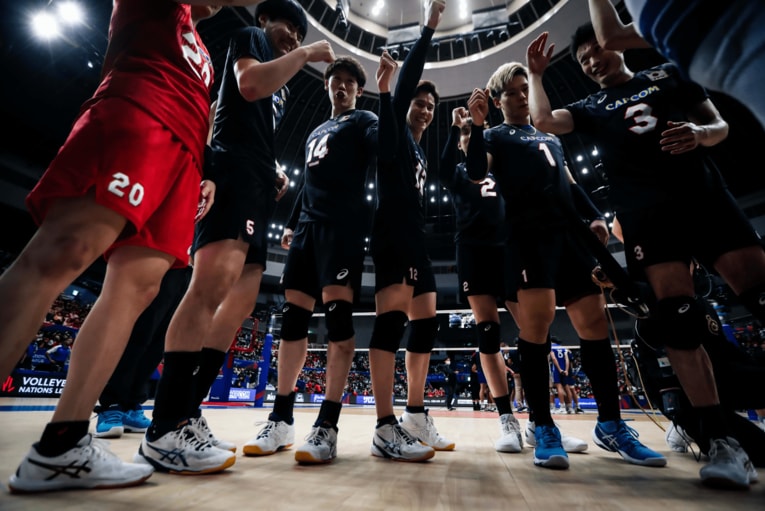 ネーションズリーグ フランス戦　©︎FIVB