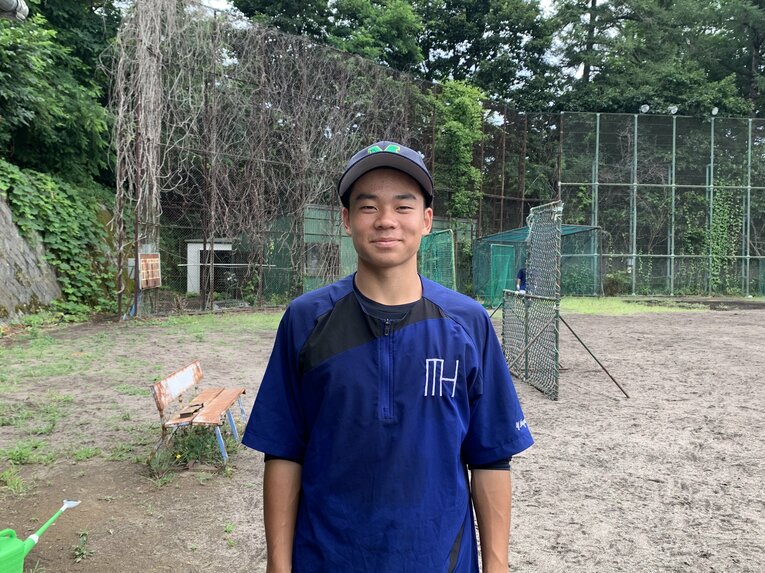 中学時代は函館ベースボールクラブに所属していた1年・菅井裕哉（筆者撮影）