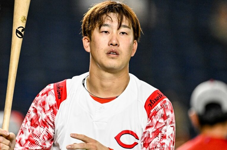 2018年ドラフト1位、プロ7年目の小園海斗24歳 ／ photograph by Nanae Suzuki