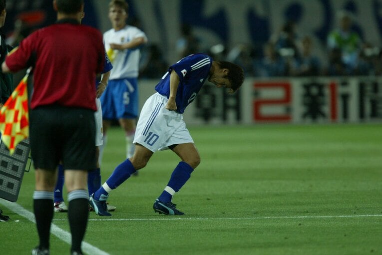 鈴木隆行に代わって投入された中山雅史　©︎Naoya Sanuki