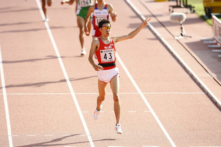 日本選手権男子1500mに出場した上野裕一郎　©Tamon Matsuzono