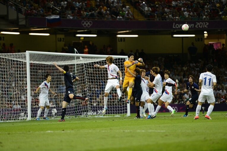 2012年のロンドン五輪。3位決定戦で日本の前に立ちはだかったチョン・ソンリョン　©JMPA