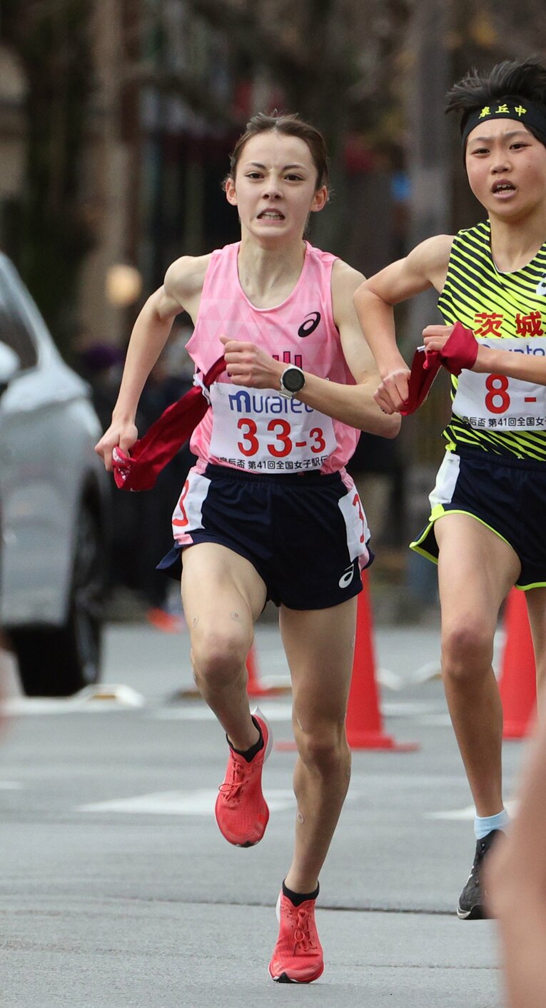 都道府県対抗女子駅伝、3区で区間新記録を樹立。17人抜きを記録　©山陽新聞／KYODO