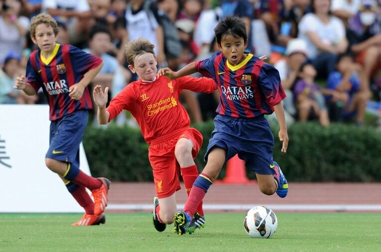 バルサ時代の久保建英 ／ photograph by Getty Images